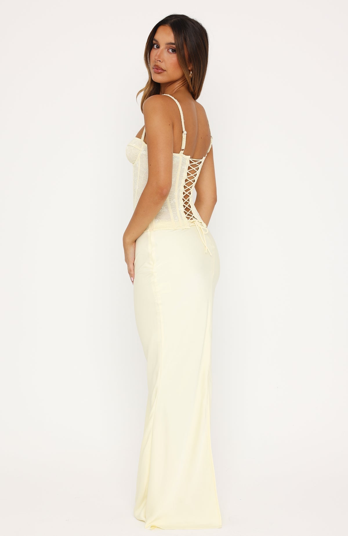 White Fox Forever Starts Now Maxi Skirt Lemon