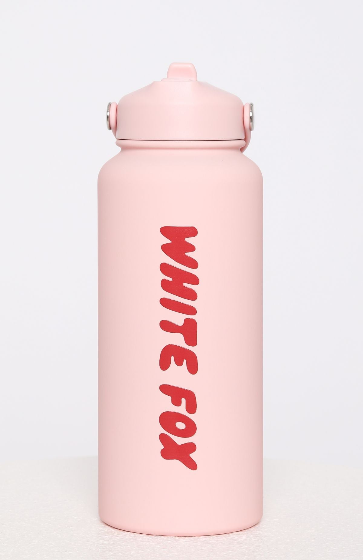 White Fox Staying Hydrated Drink Bottle 1L Pink/Red