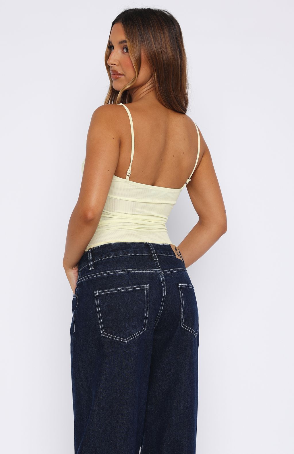 White Fox Sweet Sensation Cami Top Lemon