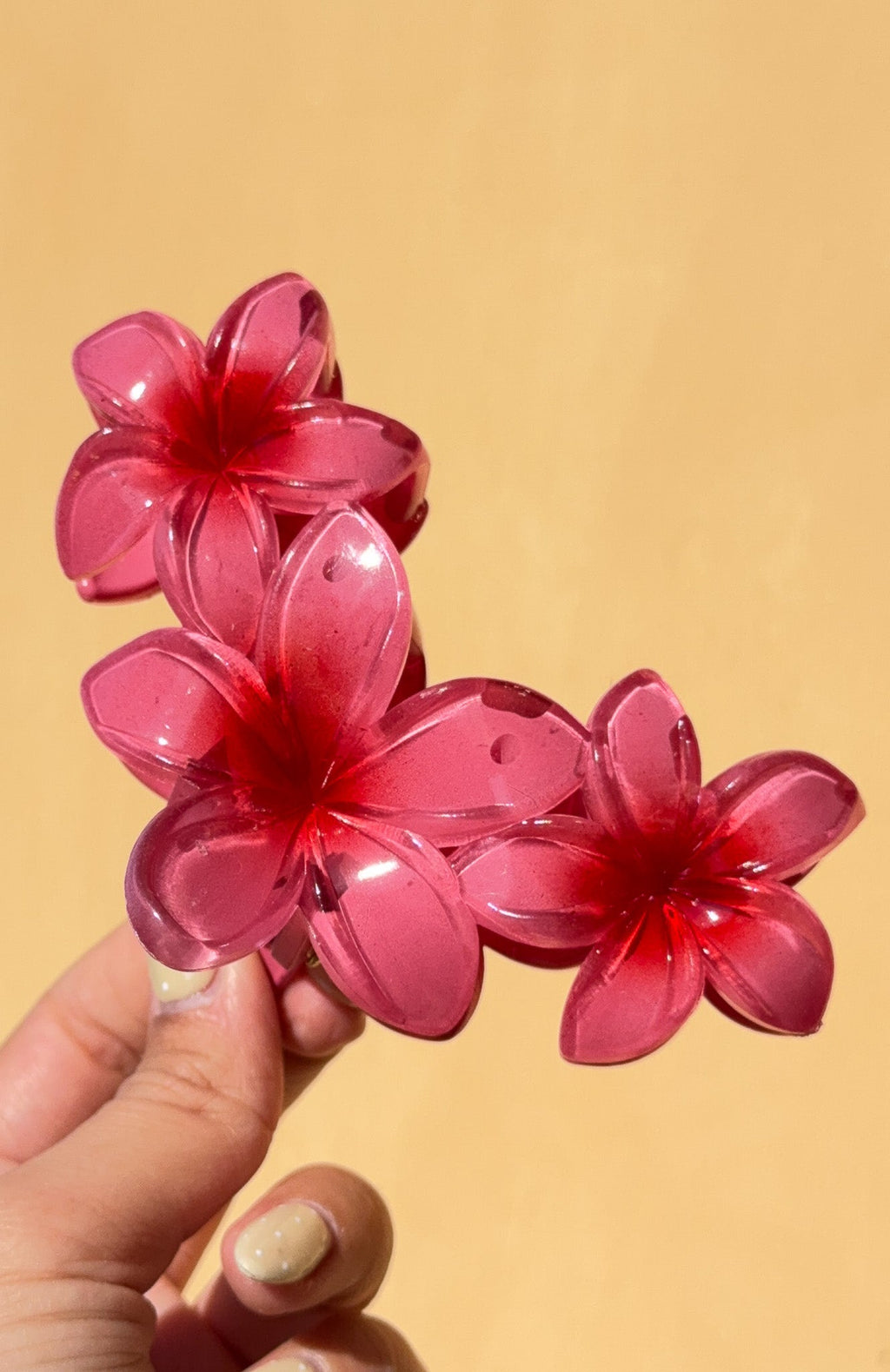 White Fox Parker Hair Clip Hot Pink