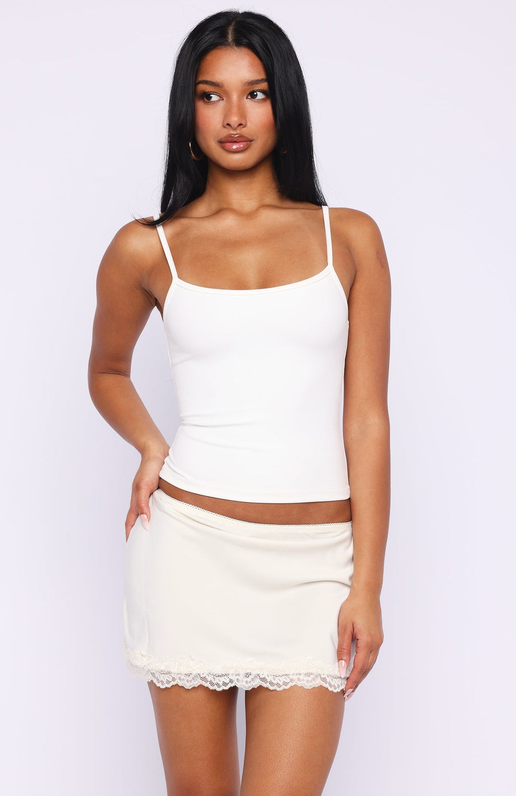 White Fox Love For A Lifetime Mini Skirt Cream