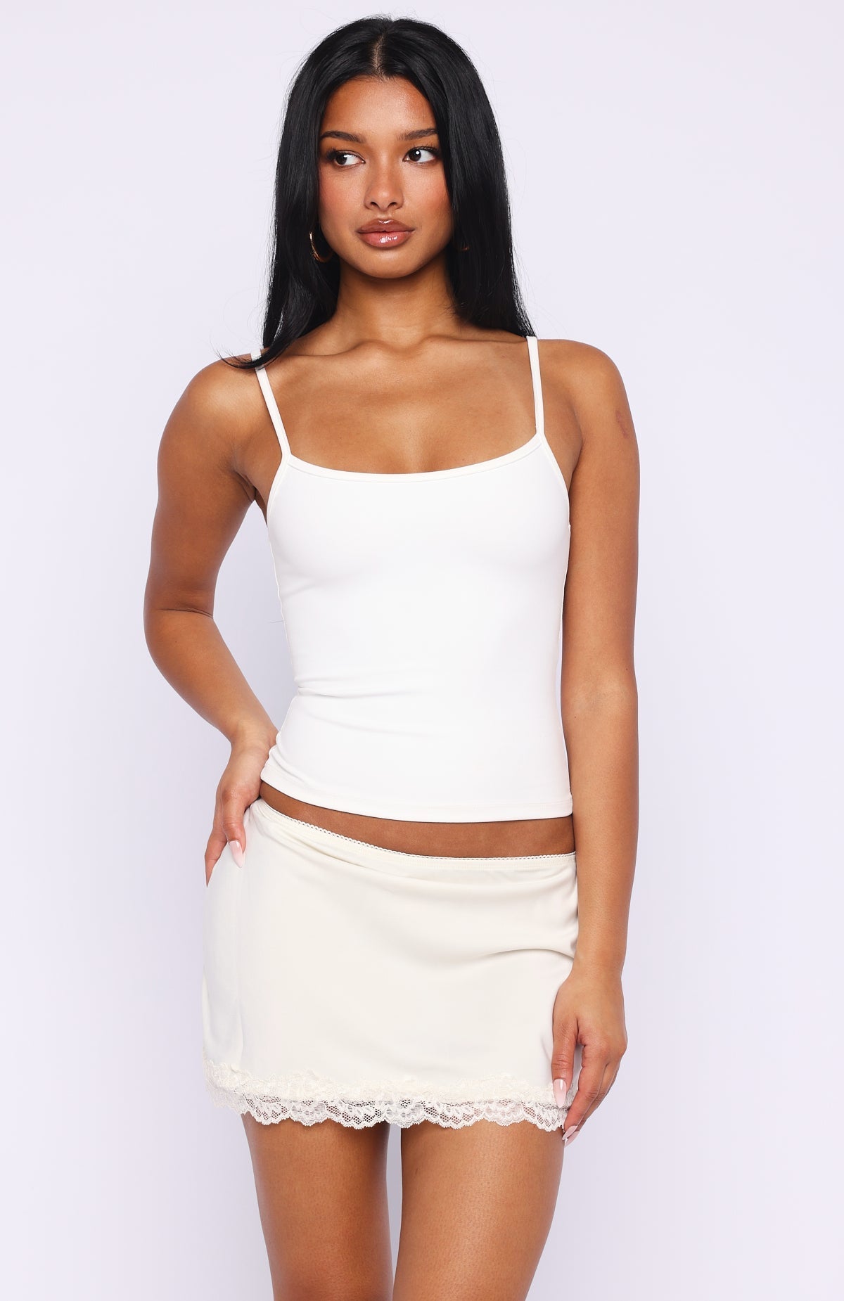 White Fox Love For A Lifetime Mini Skirt Cream
