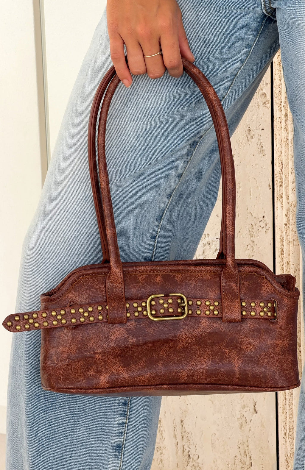 White Fox Christie Shoulder Bag Vintage Chocolate