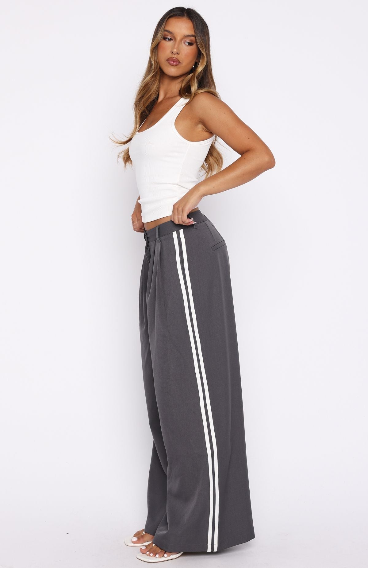 White Fox Don't Believe It Pants Charcoal