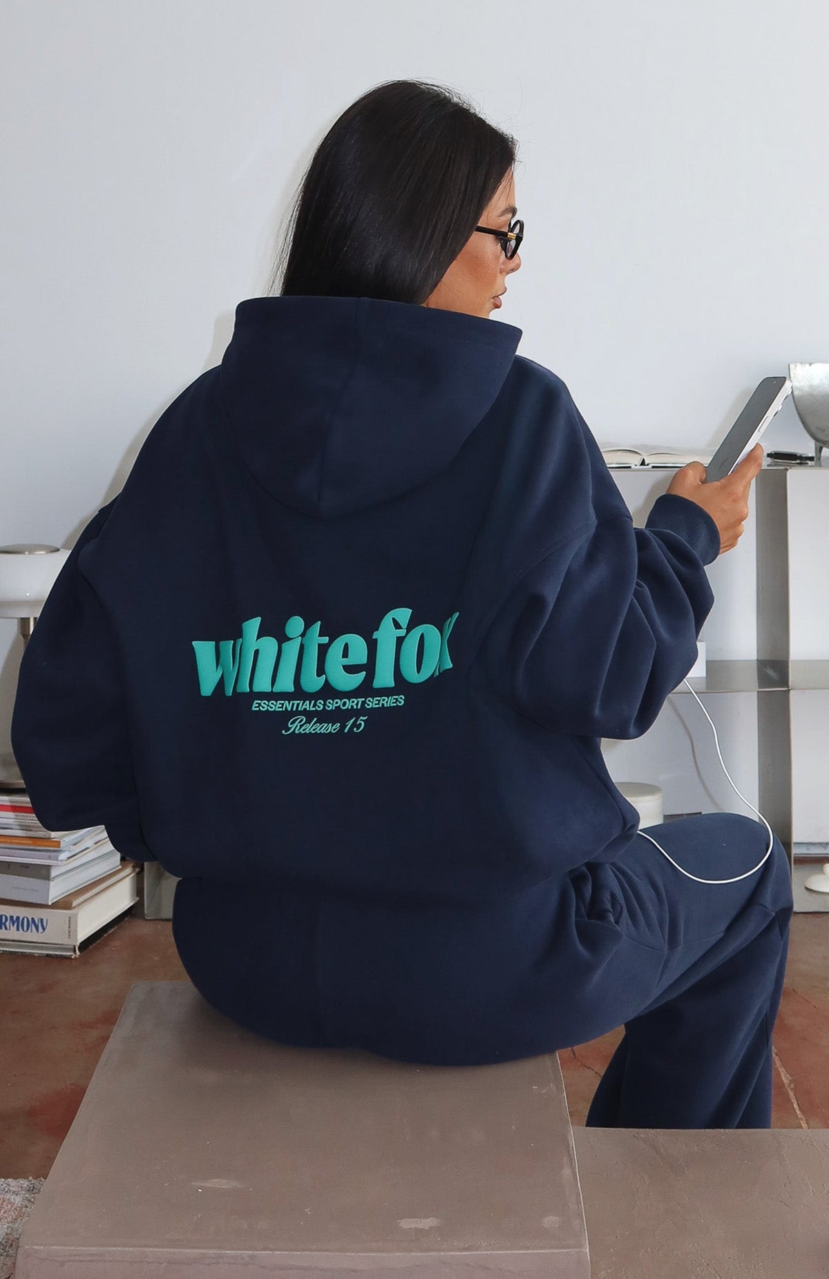 White Fox Release 15 Kiana Oversized Hoodie Navy