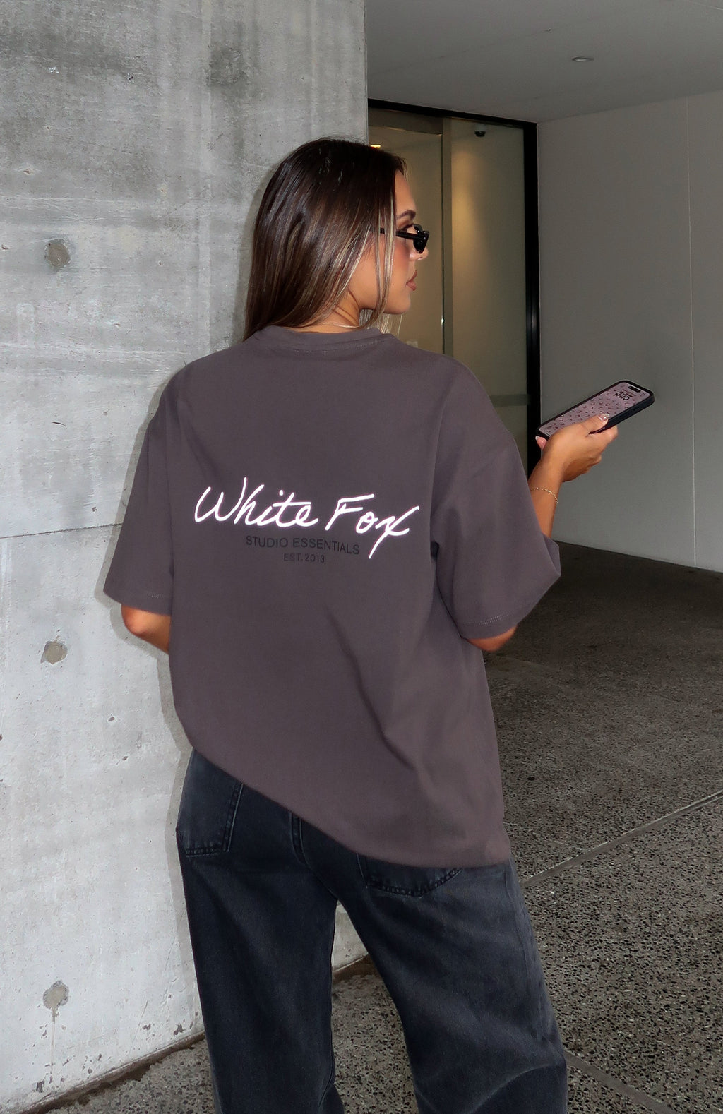 White Fox Studio Essentials Oversized Tee Volcanic