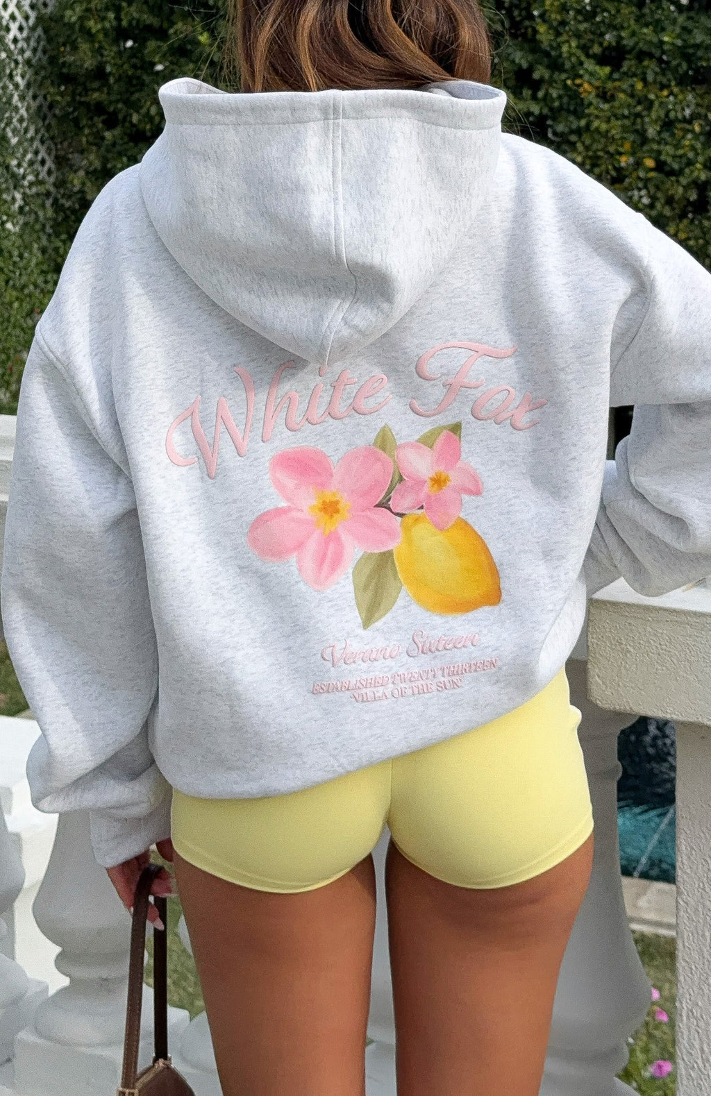 White Fox Verano Sixteen Valeria Oversized Hoodie Grey Marle