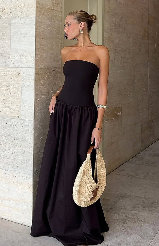 White Fox Take Back Maxi Dress Chocolate