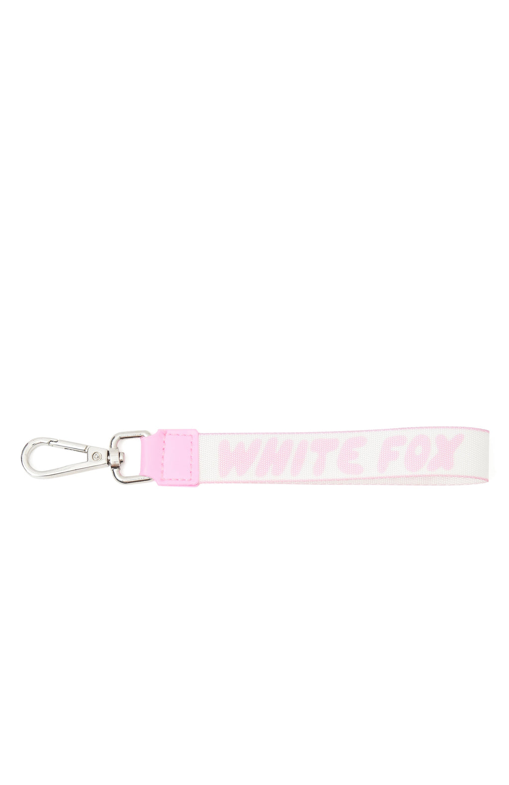 White Fox Next Level Strap Keychain Pink