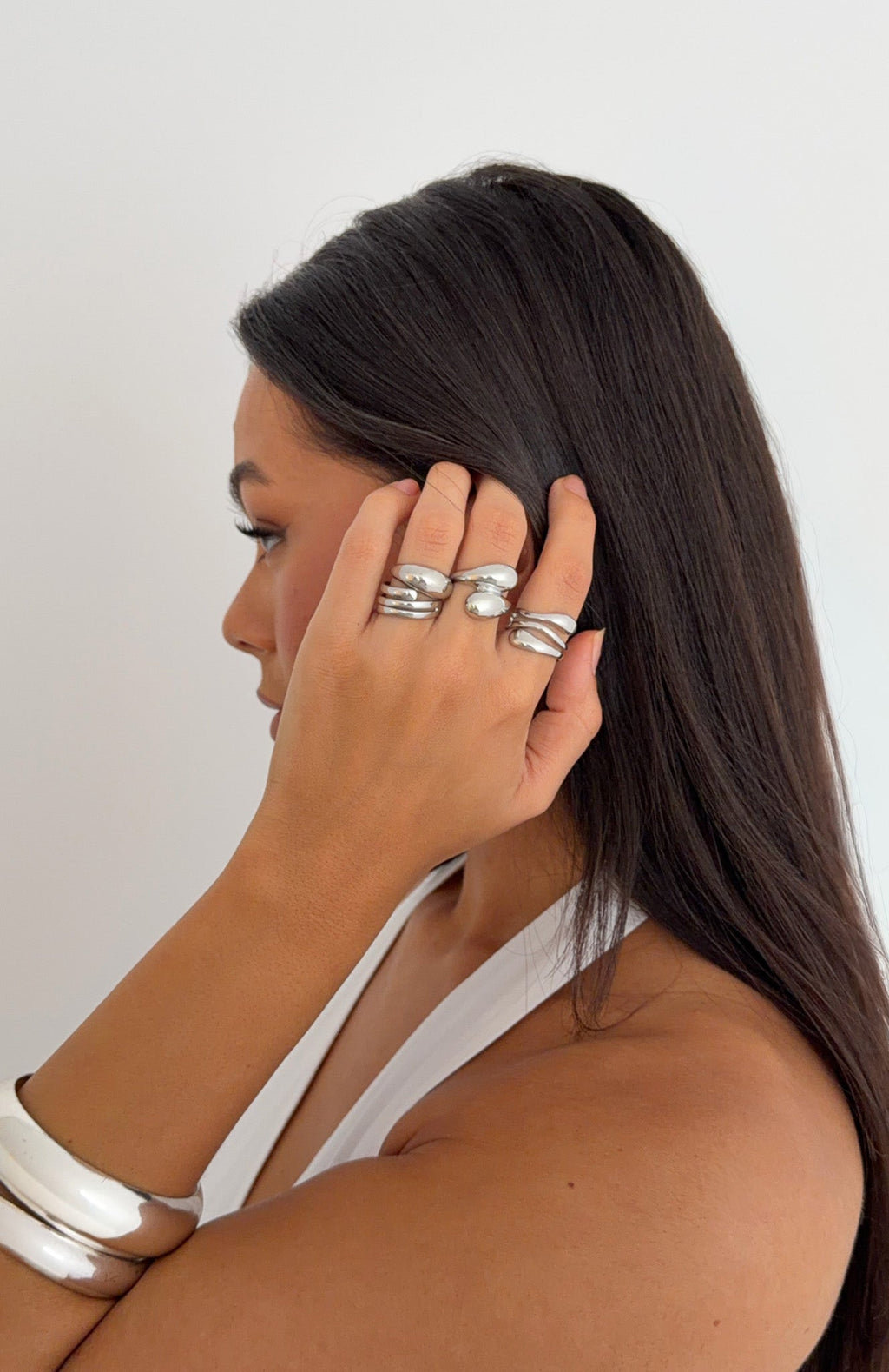White Fox Timea Ring Set Silver