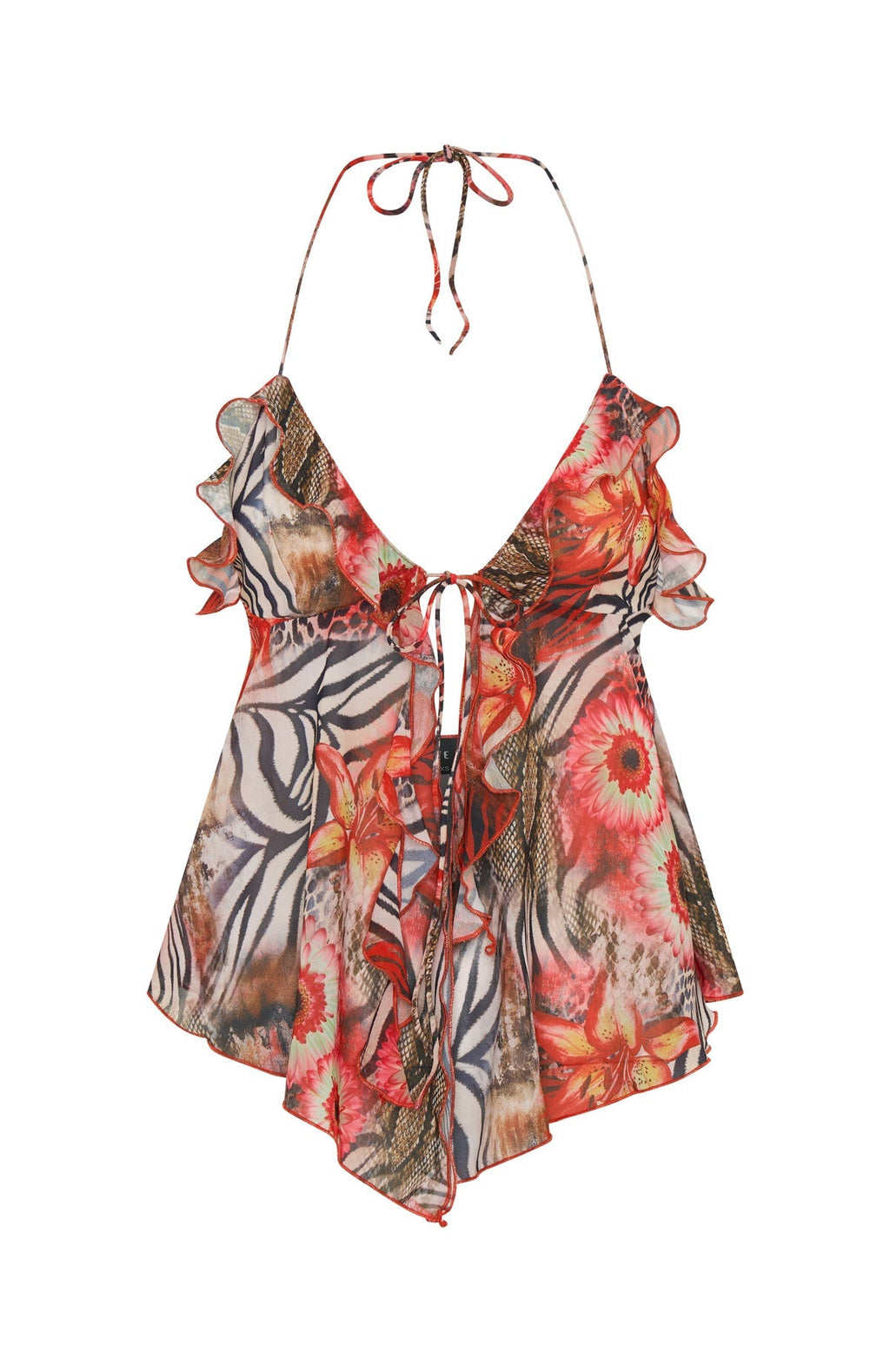 White Fox Flirty And Thriving Halter Top Savage Bloom