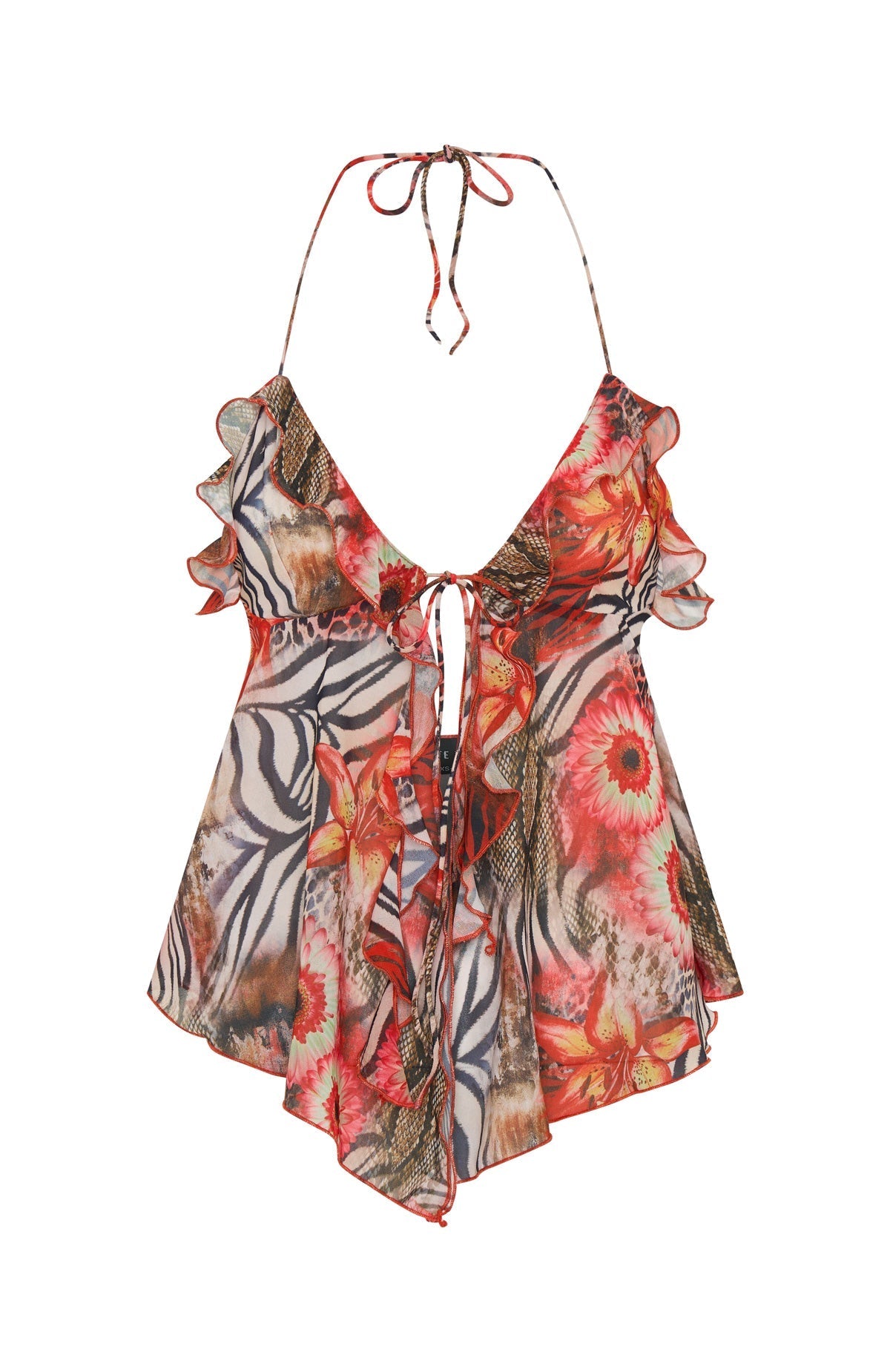 White Fox Flirty And Thriving Halter Top Savage Bloom