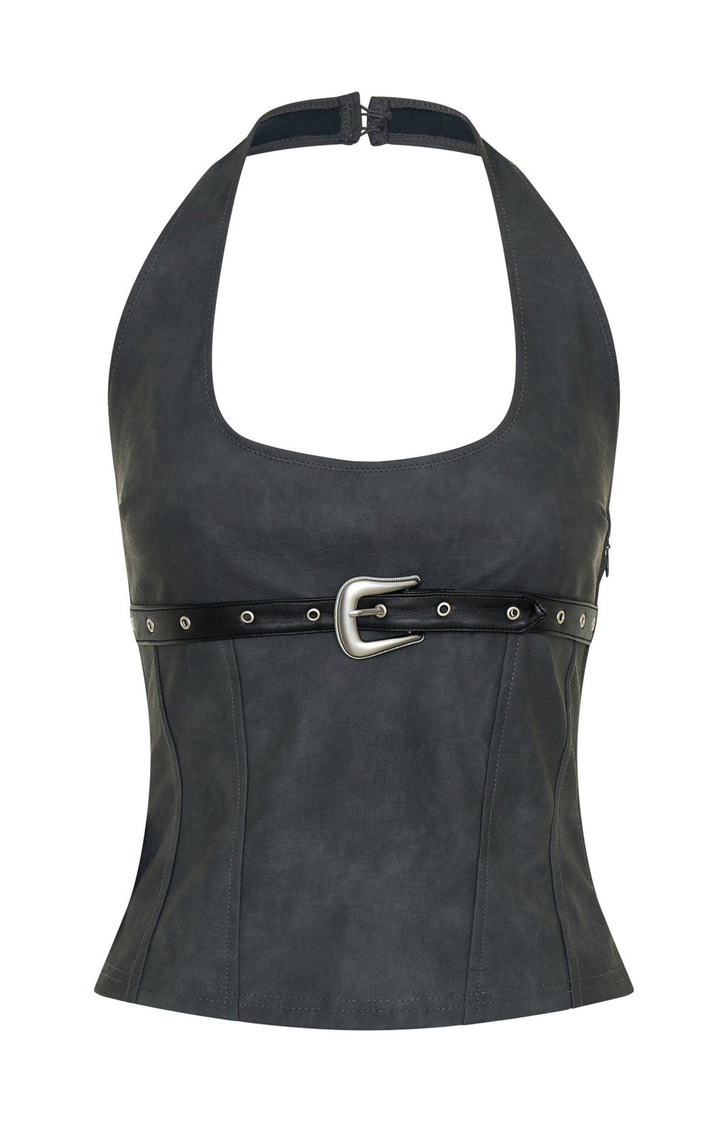White Fox In The Crowd Bustier Charcoal