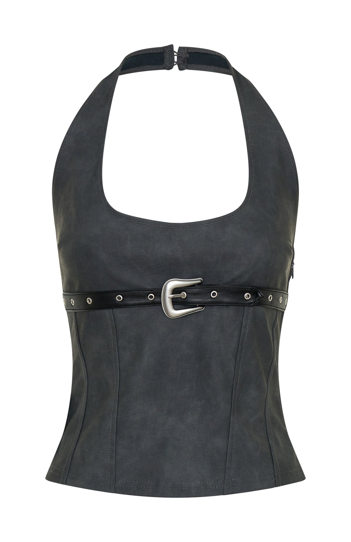 White Fox In The Crowd Bustier Charcoal