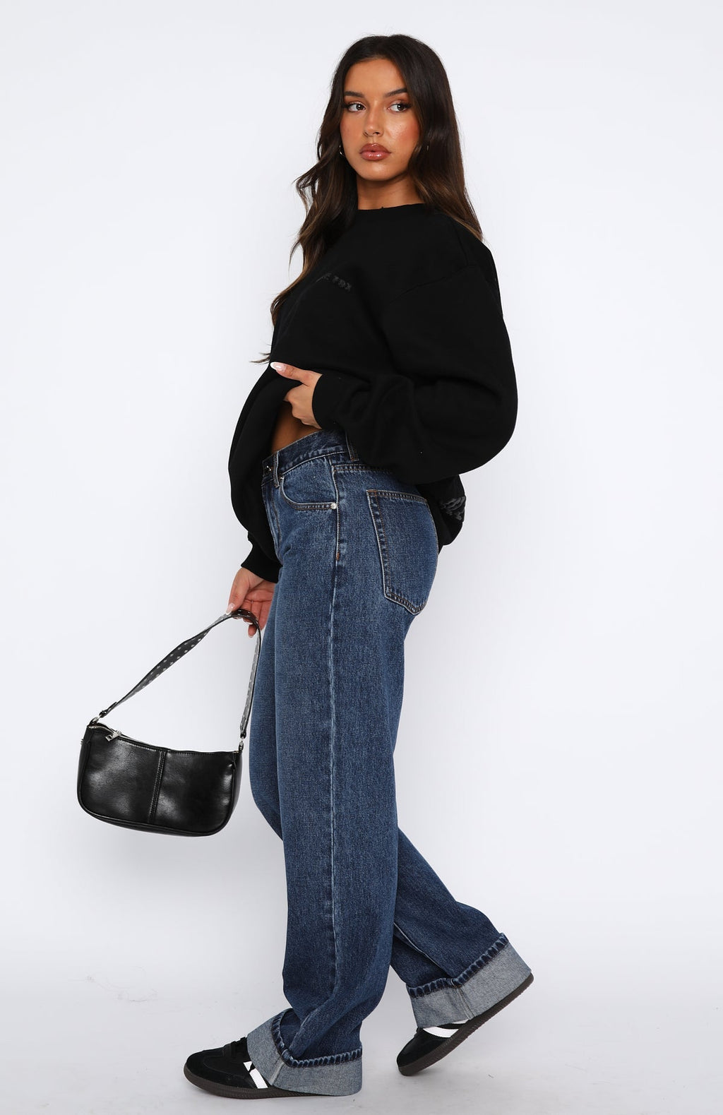 White Fox Always Be Yourself Low Rise Straight Leg Jeans True Blue Wash