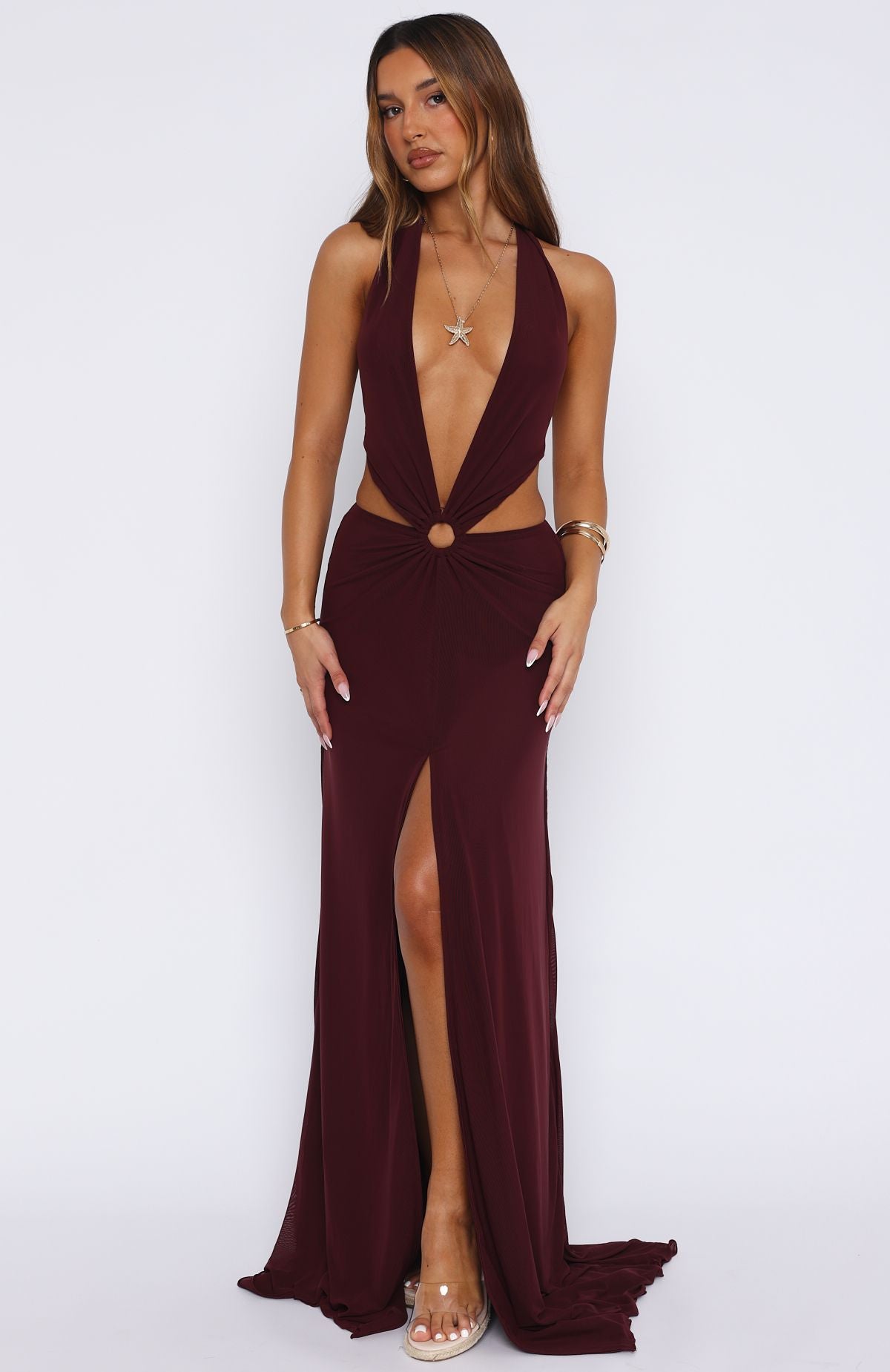 White Fox Tuscany Twilight Maxi Dress Plum