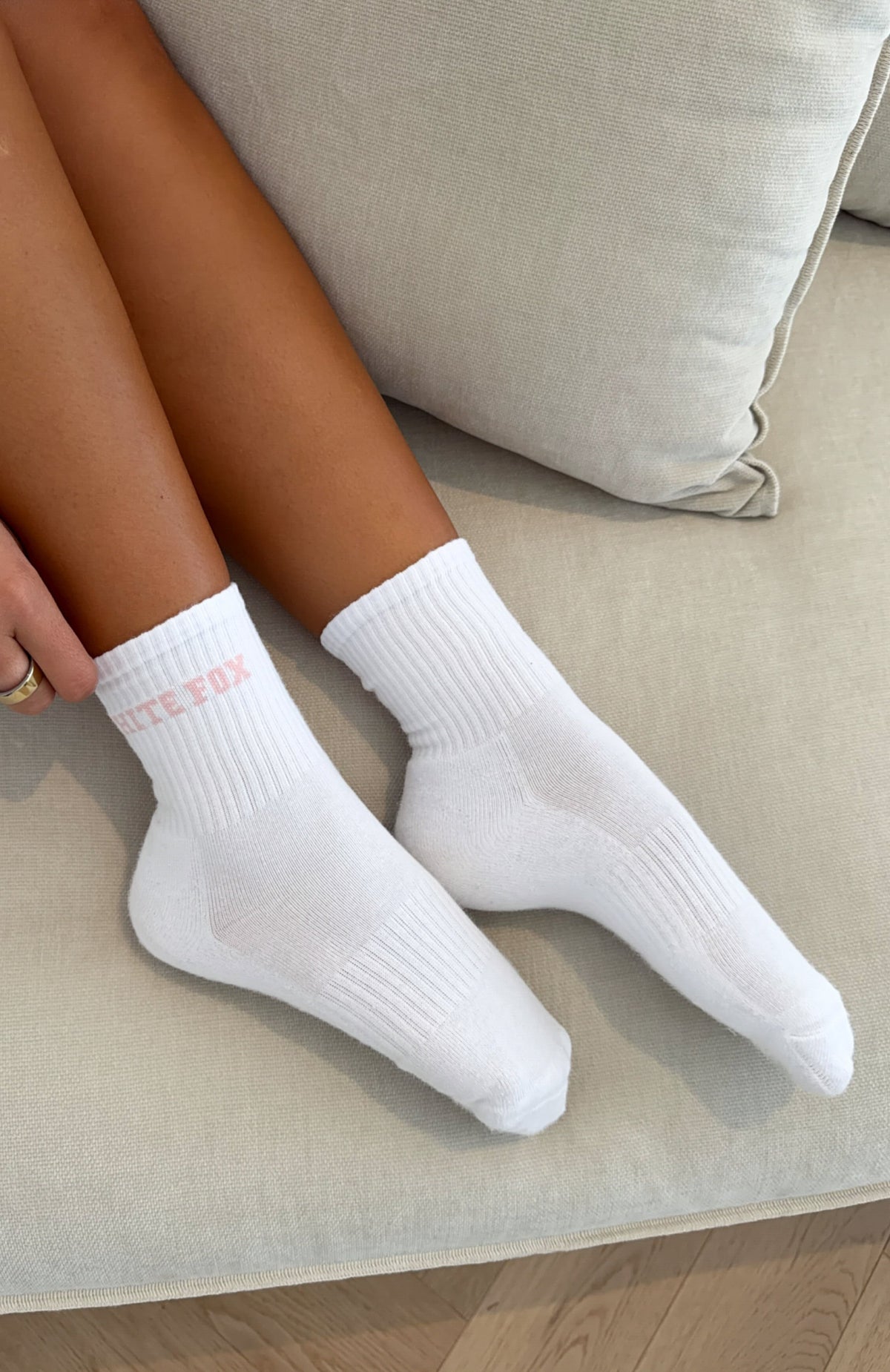 White Fox No Convincing Socks 2 Pack White/Choc/Dusty Pink