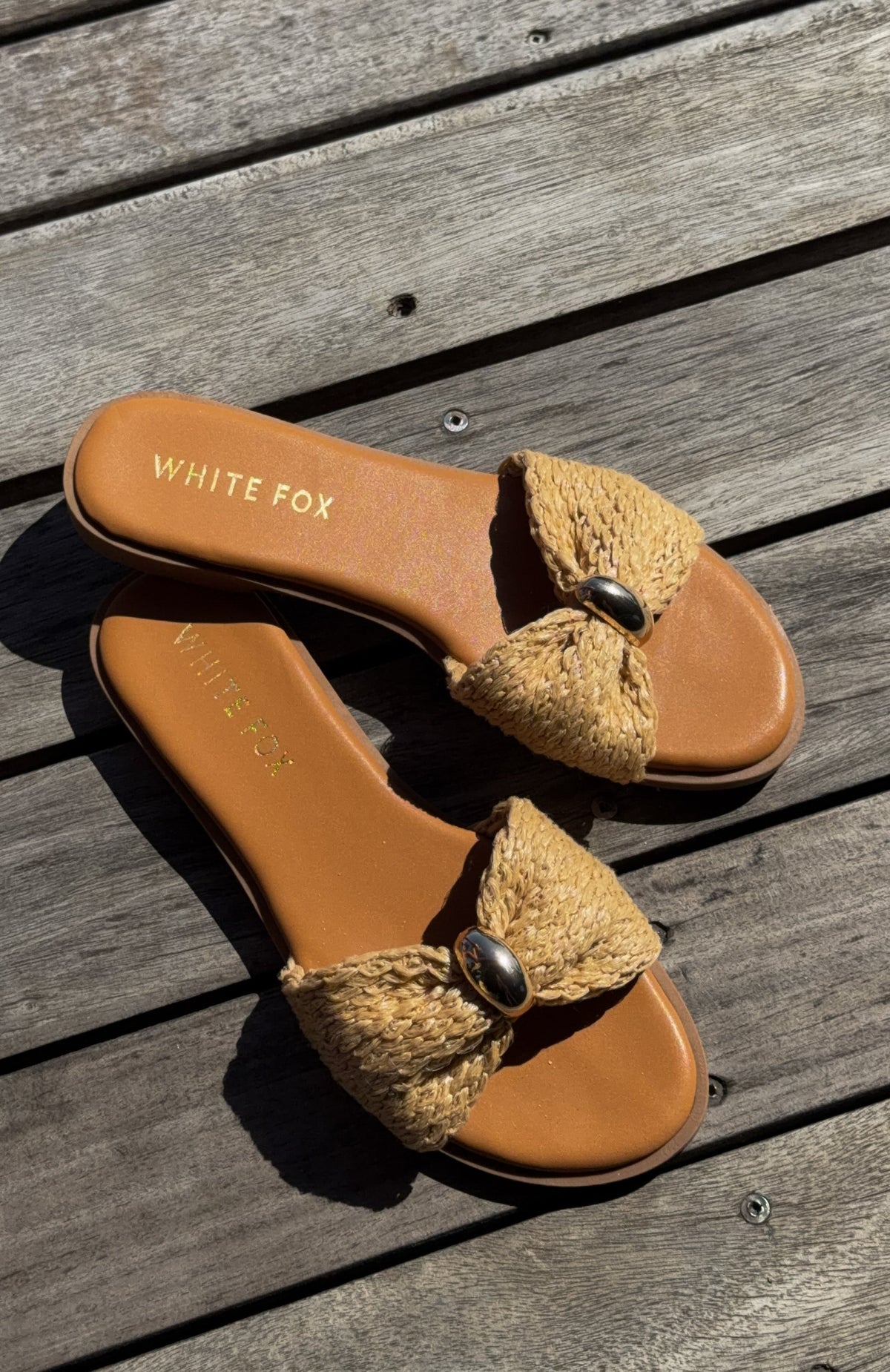 White Fox Bindi Slides Tan