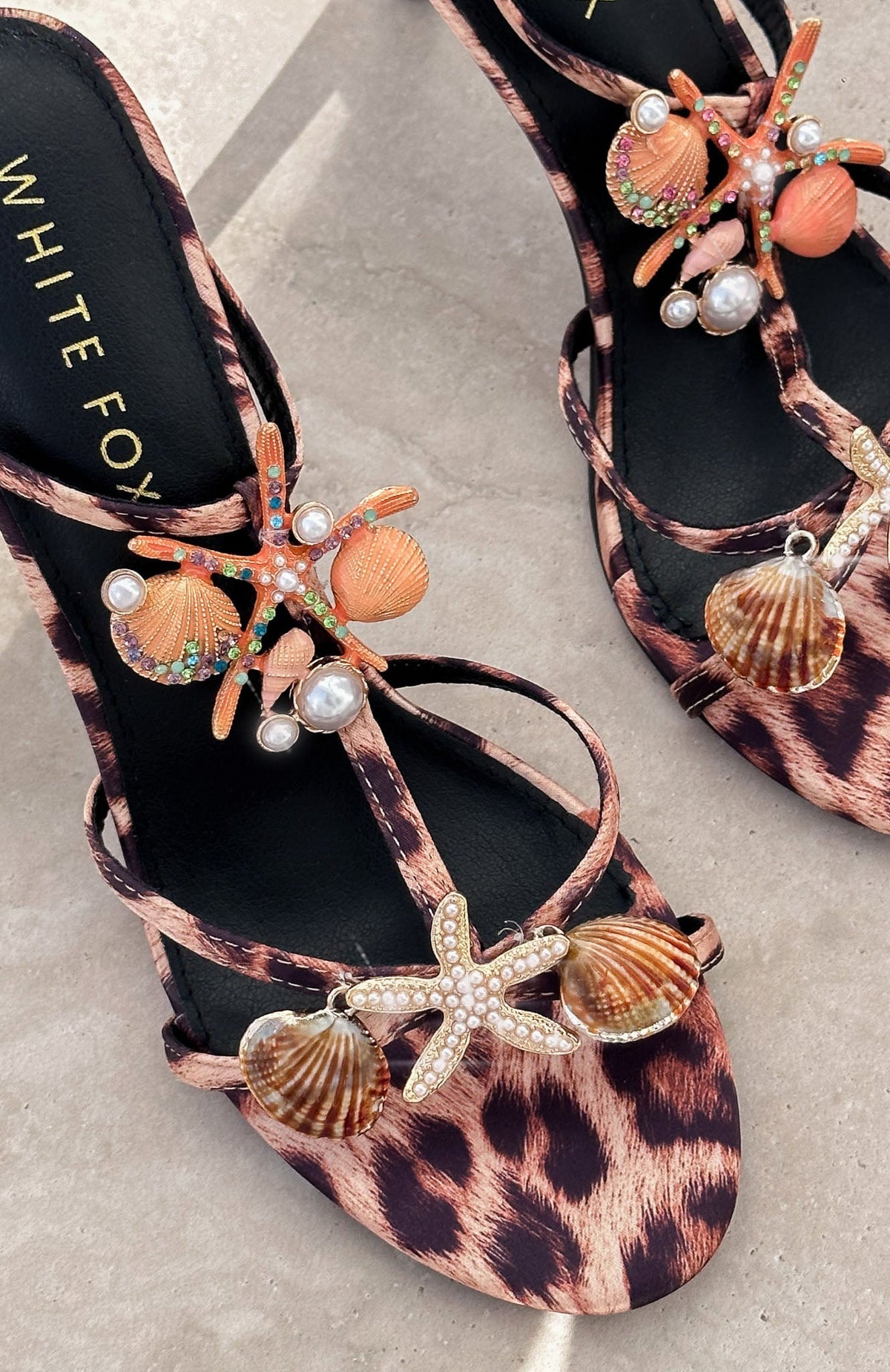 White Fox Anderson Heels Leopard