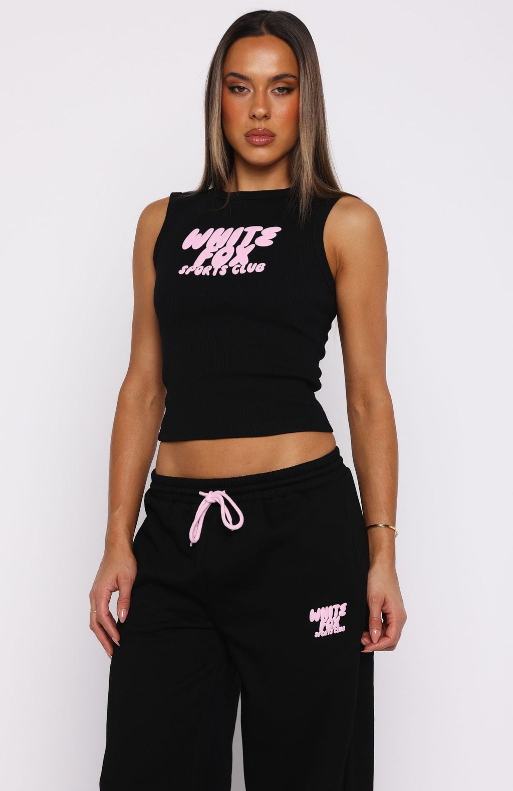White Fox Club 14 Allie Tank Top Black