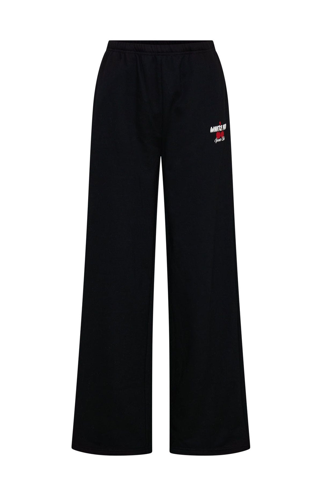 White Fox Club 14 Cassie Wide Leg Sweatpants Black