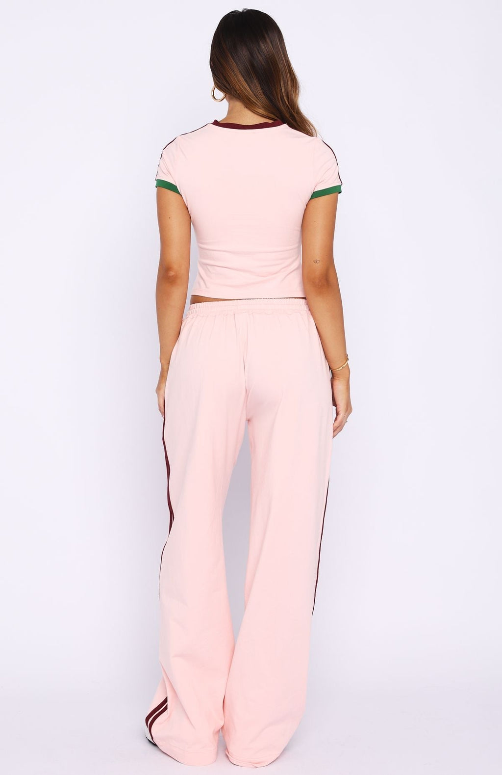 White Fox Too Chill Track Pants Pink