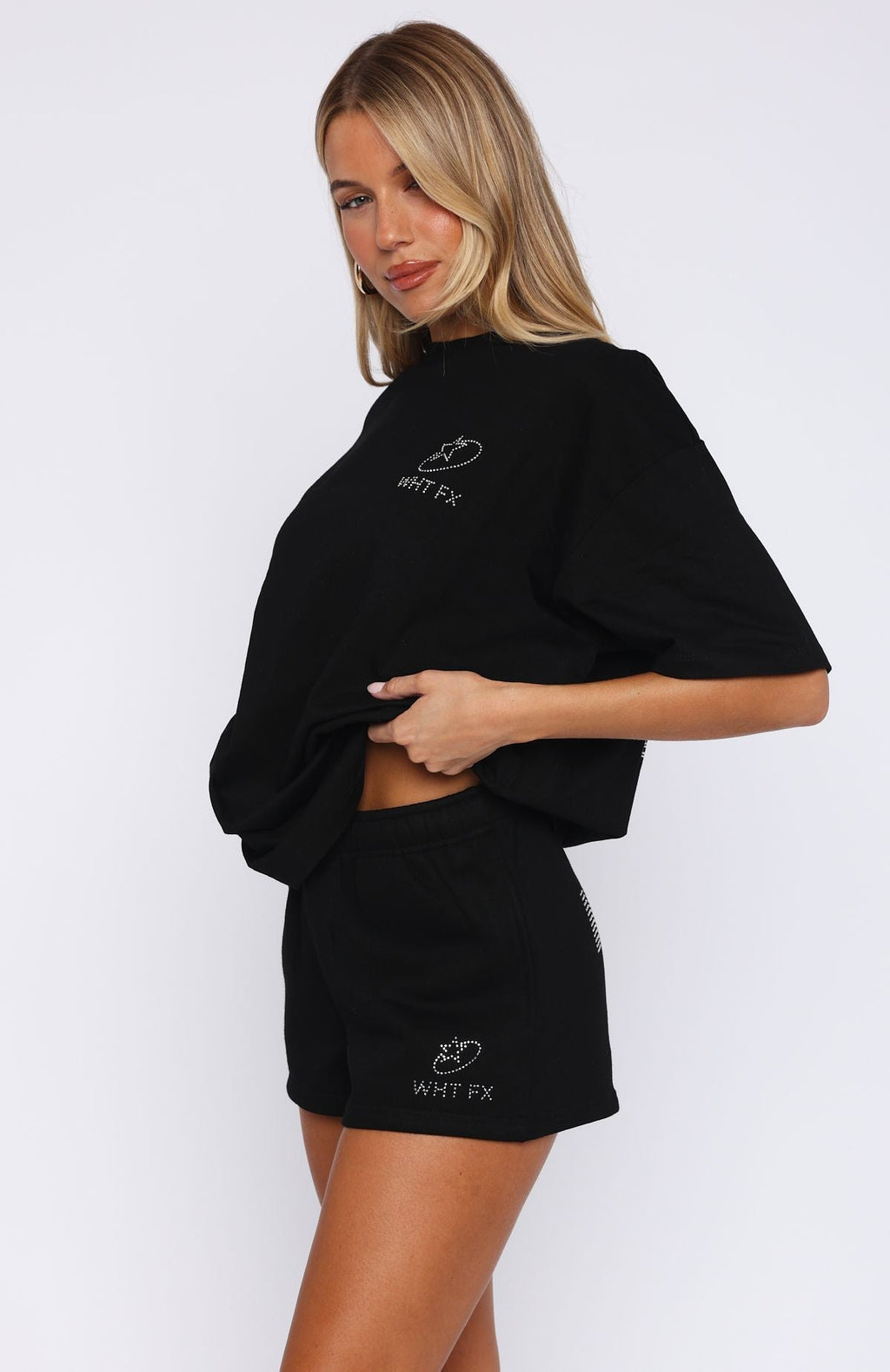 White Fox Always Shining Lounge Shorts Black