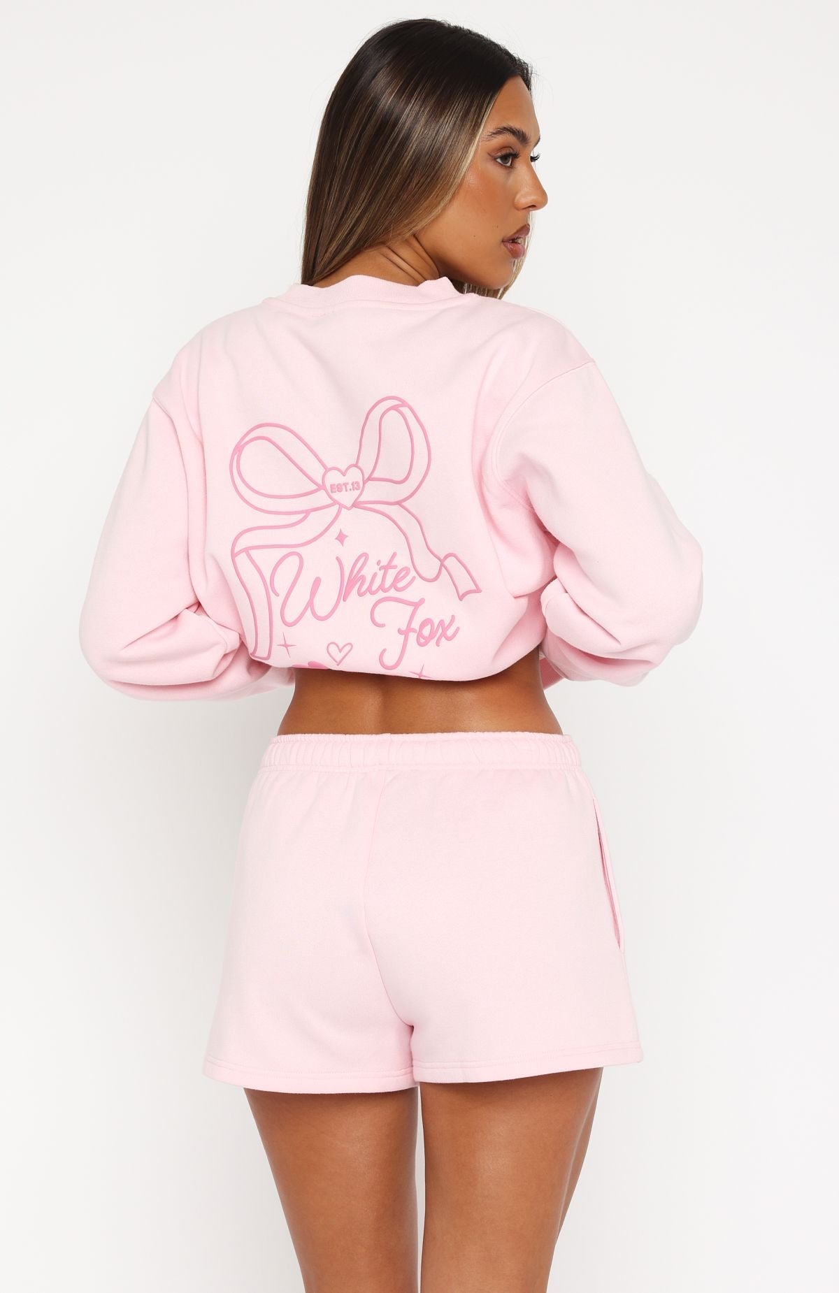 White Fox Love You Forever Lounge Shorts Pink
