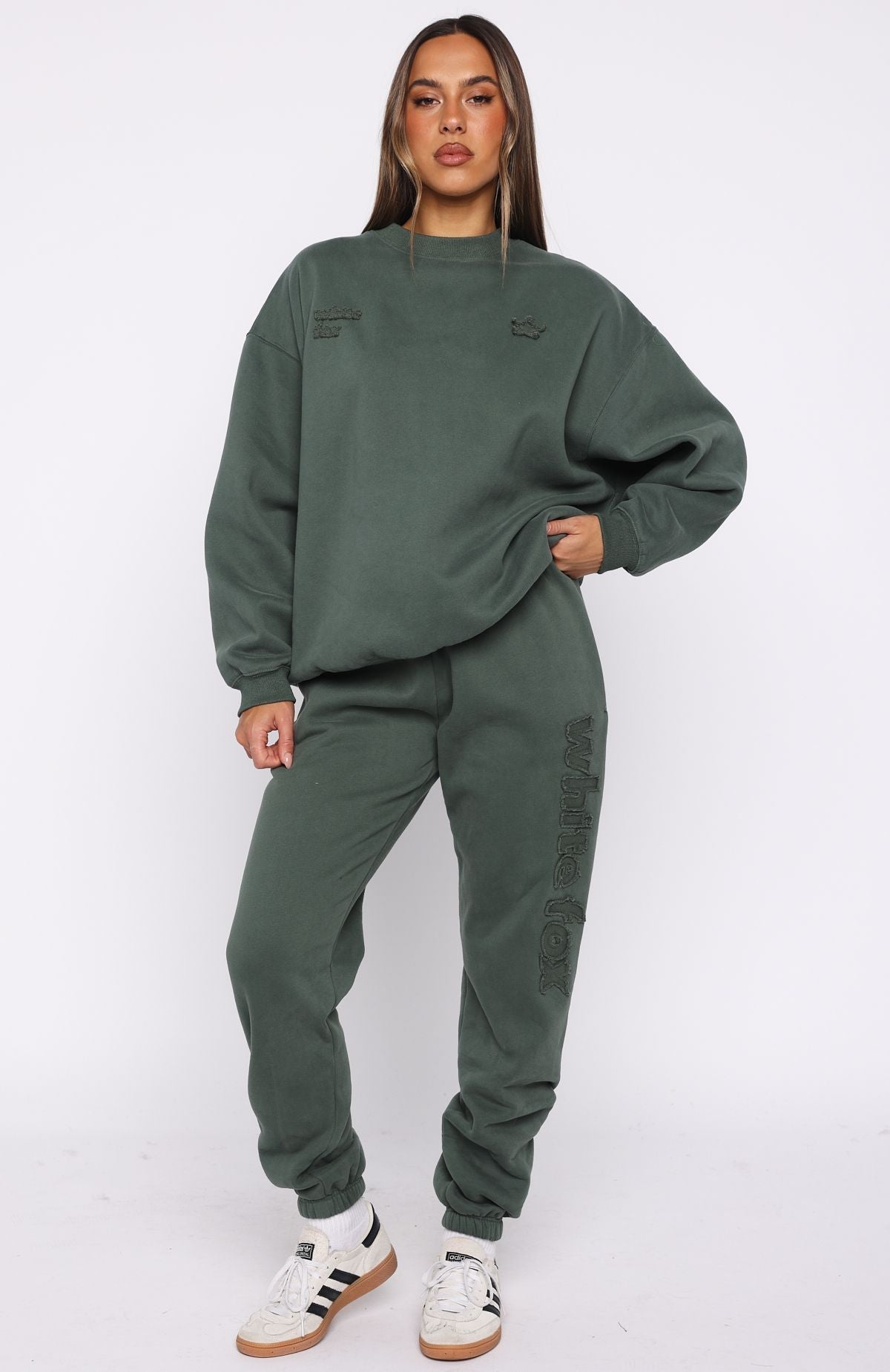 White Fox From The Archives Lexi Oversized Sweater Khaki