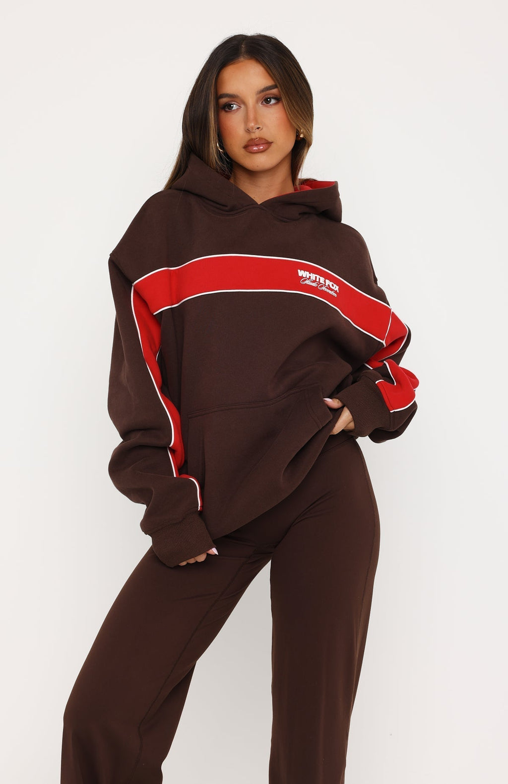 White Fox Studio 17 Jules Oversized Hoodie Chocolate