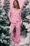 White Fox Pillow Talk Printed Long Sleeve Pyjama Set Candy Kiss
