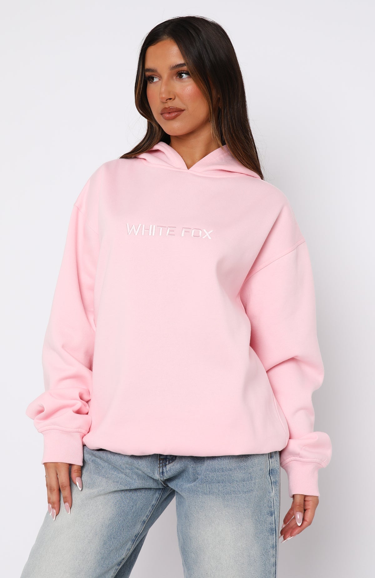 White Fox Stay Lifted Oversized Hoodie Posy