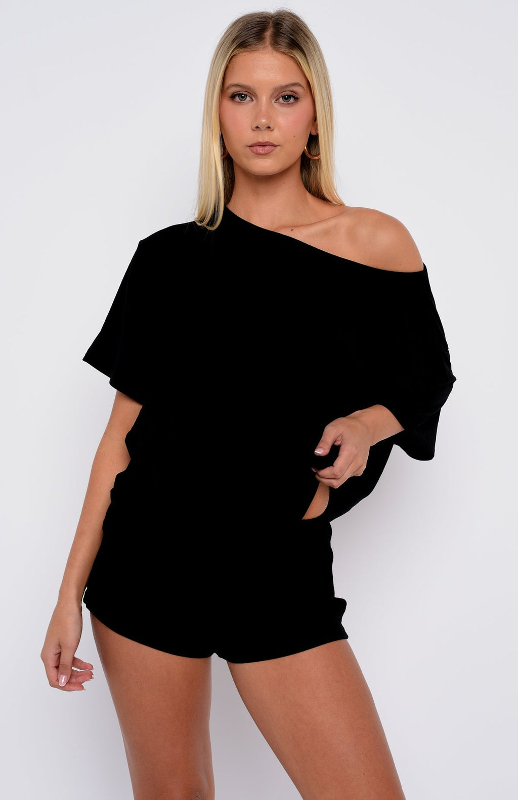 White Fox Slow Life Pyjama Shorts Black