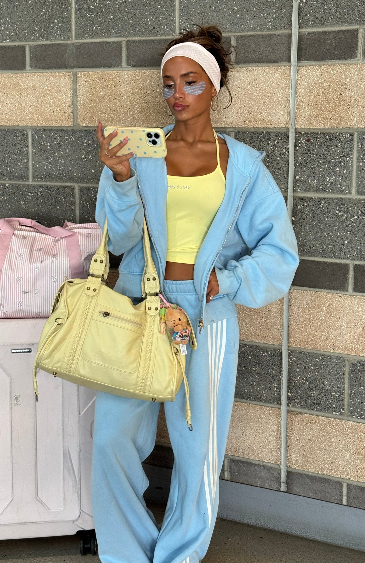 White Fox Release 15 Asalia Wide Leg Sweatpants Blue
