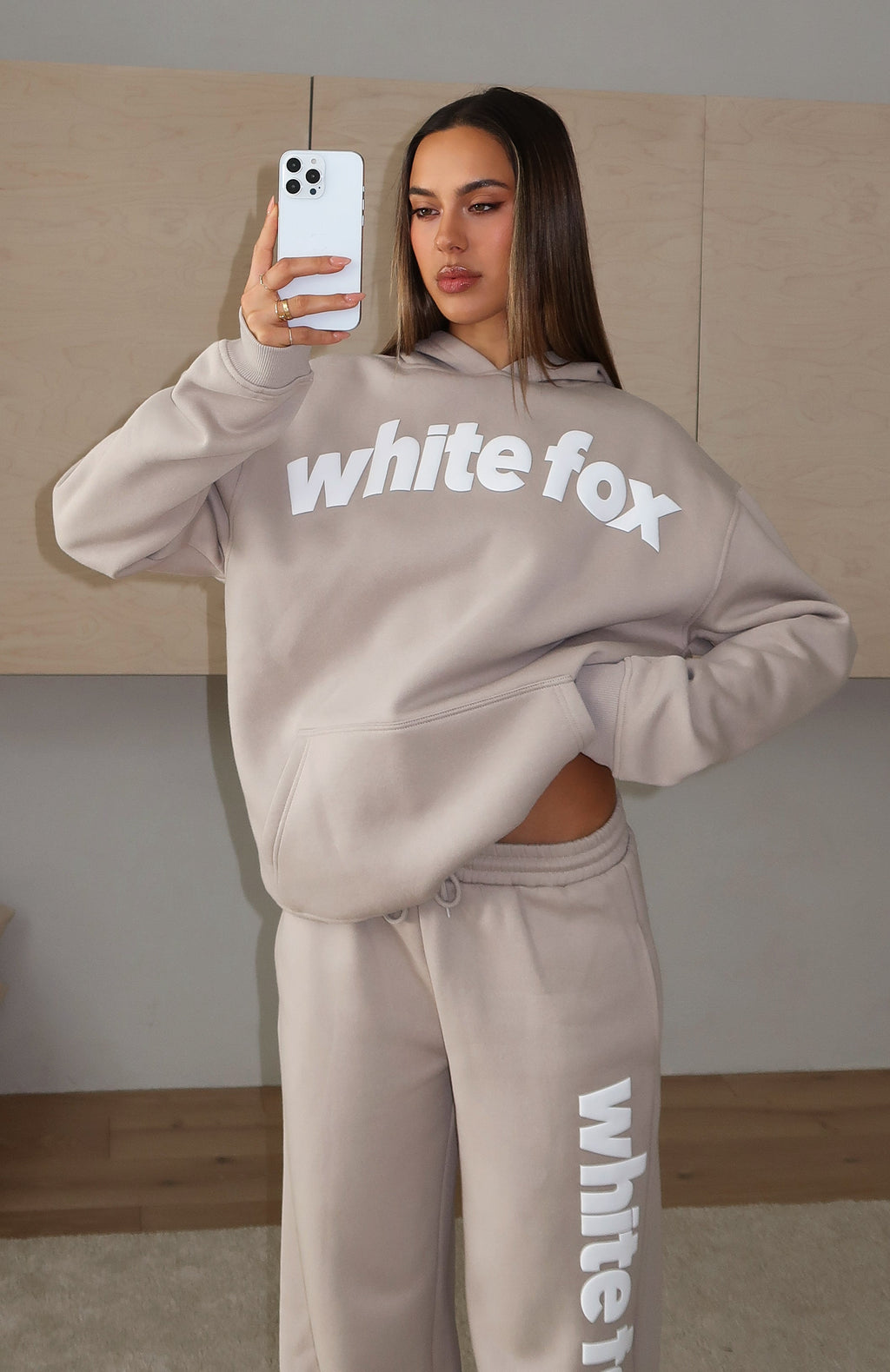 White Fox From The Archives Kenzie Oversized Hoodie Moon