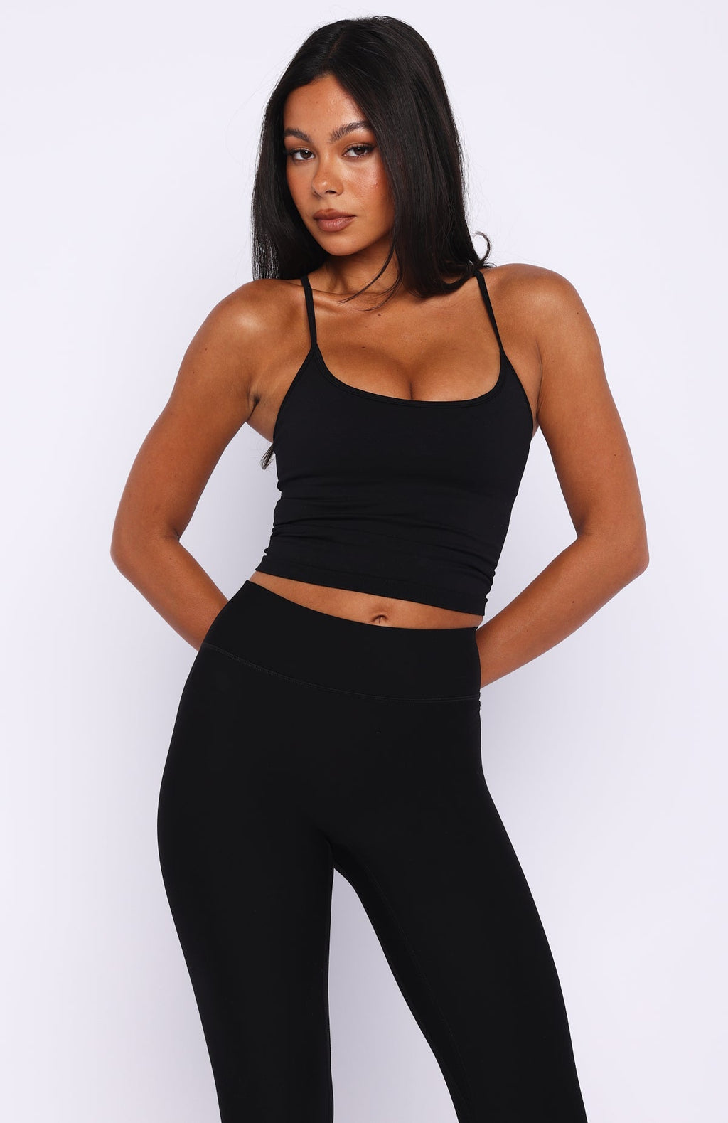 White Fox Champion Seamless Active Tank Black