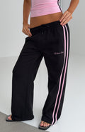 White Fox Breaking Your Heart Track Pants Black