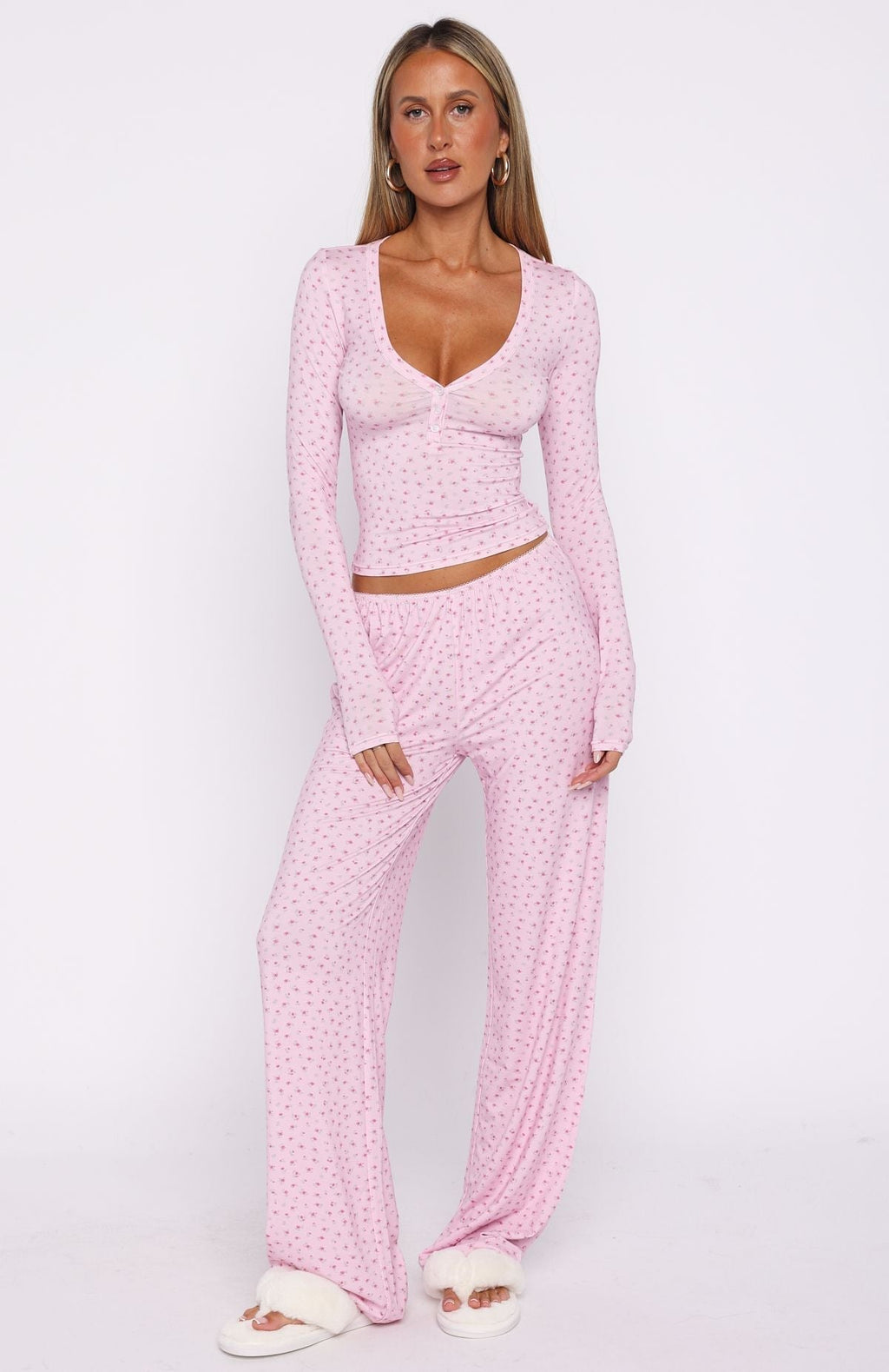 White Fox Dreamy Pyjama Pants Sugar Blossom