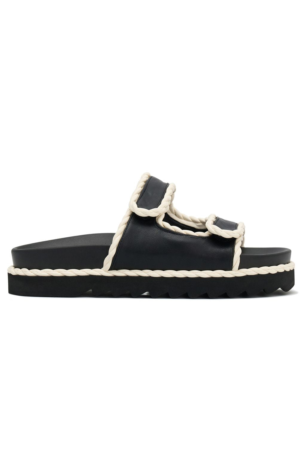 White Fox Joe Sandals Black/Cream