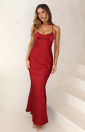 White Fox It's Not The Same Maxi Dress Burgundy