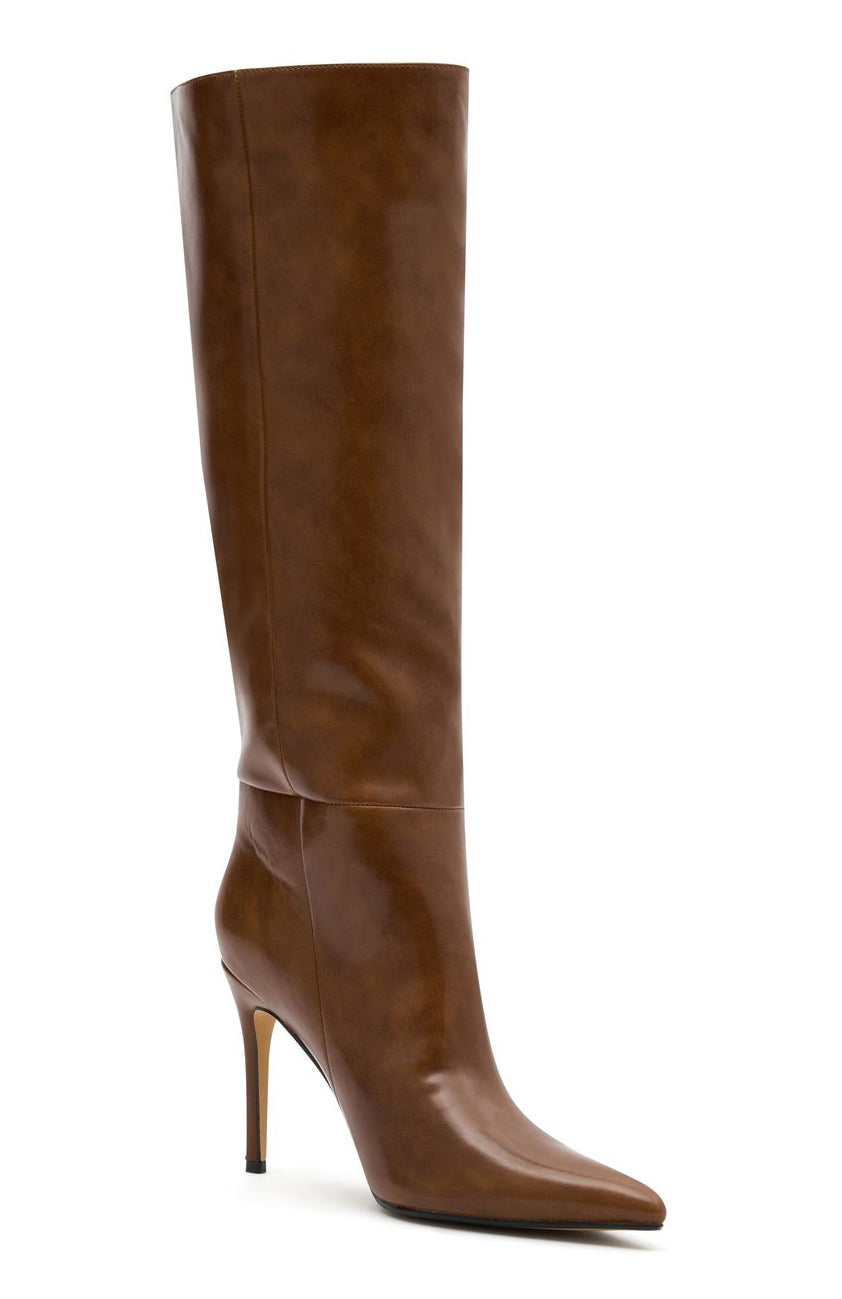 White Fox Run Away With Me Knee High Boots Vintage Brown
