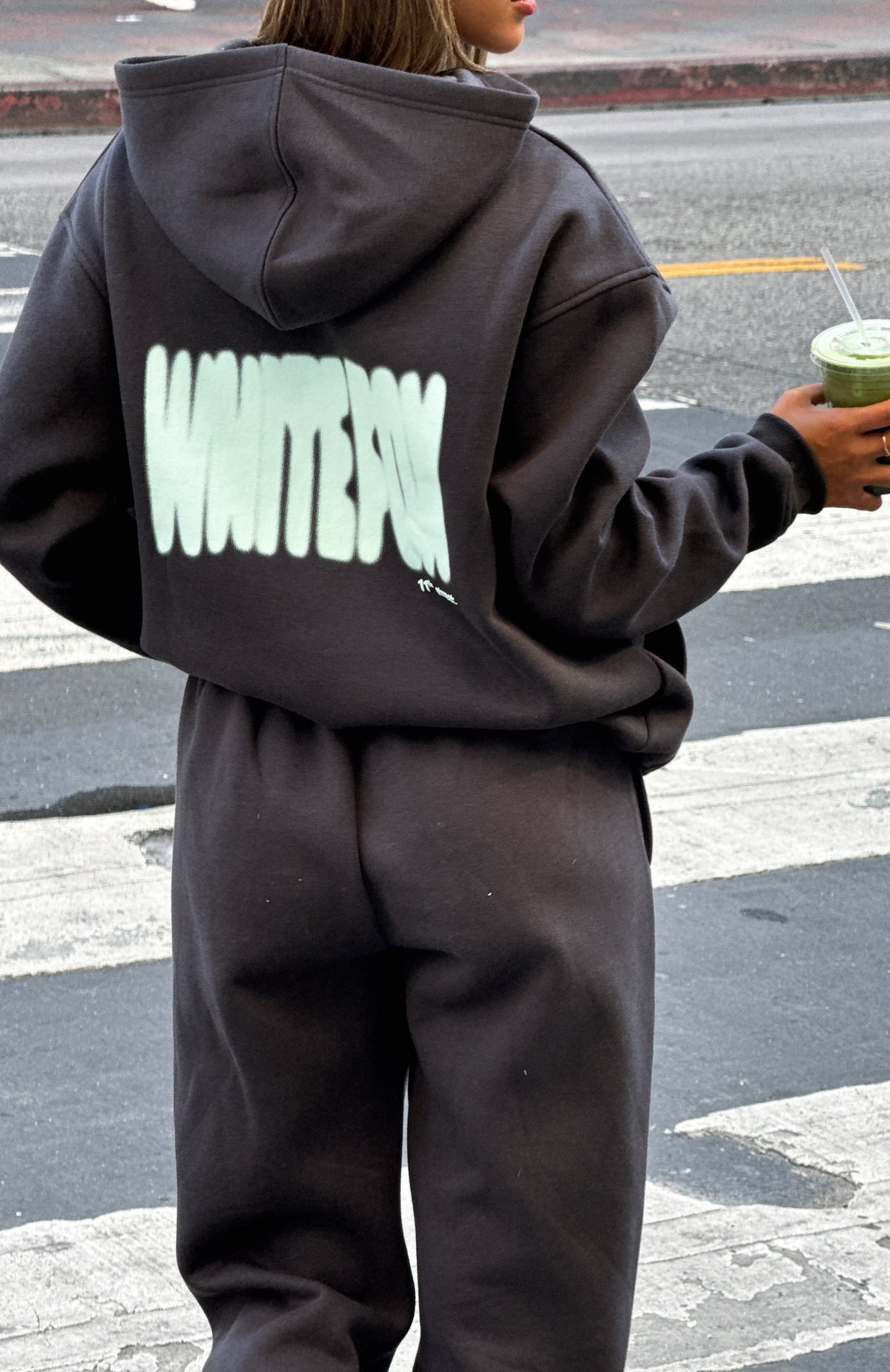 White Fox 11th Street New York Or Nowhere Oversized Hoodie Matcha Crumble