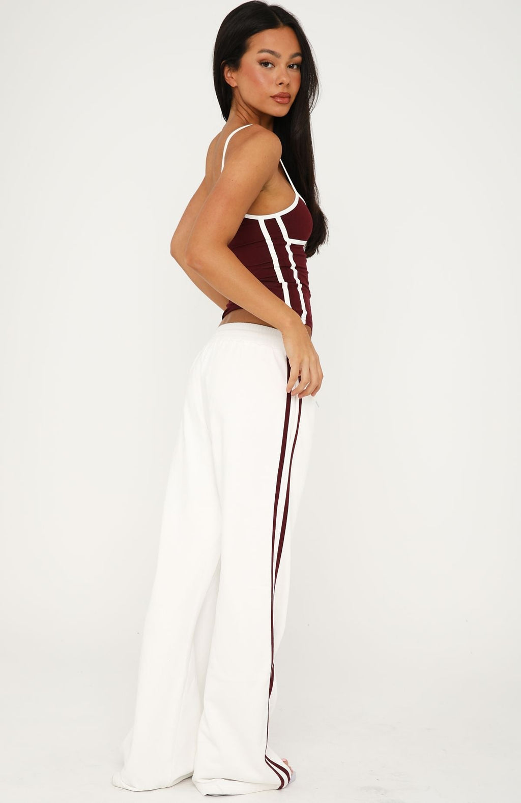 White Fox Breaking Your Heart Track Pants White
