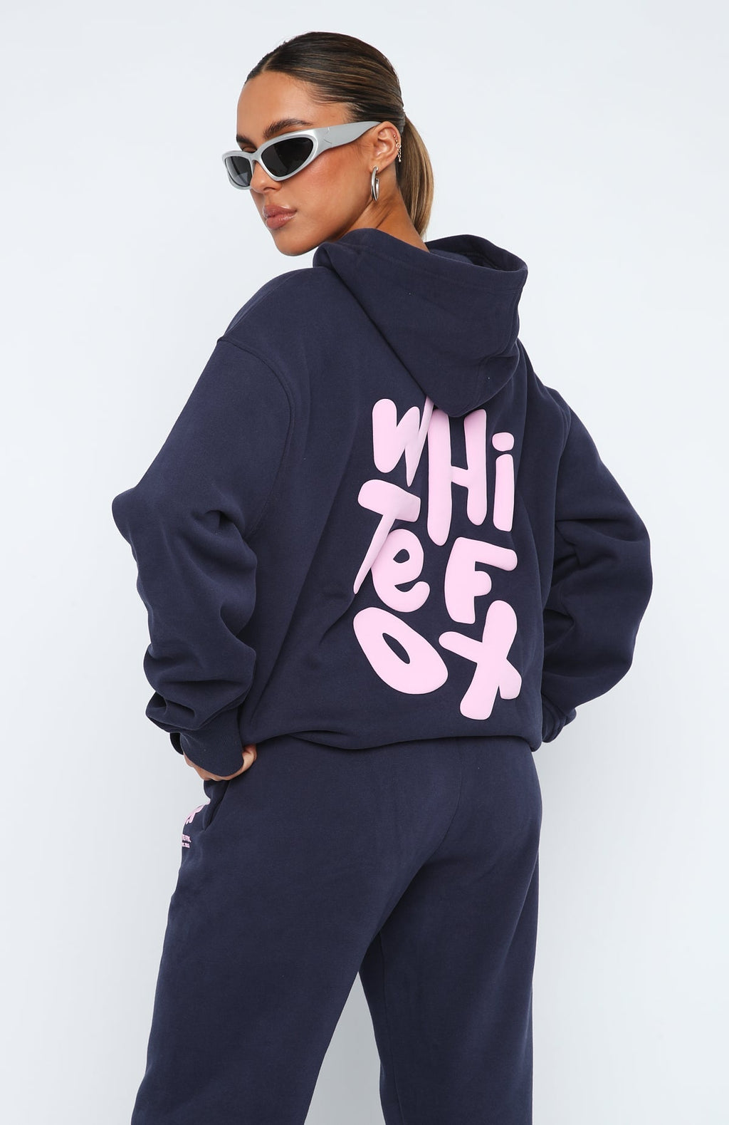 White Fox The New Standard Oversized Hoodie Navy