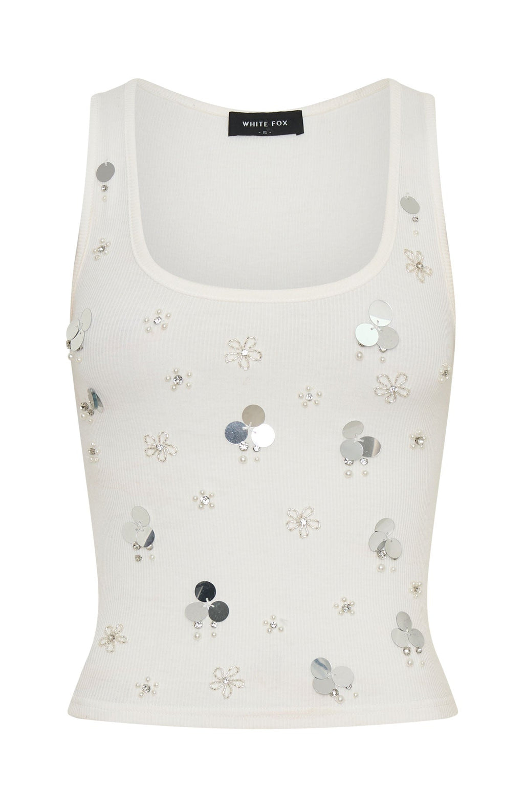 White Fox Dream State Rib Tank White