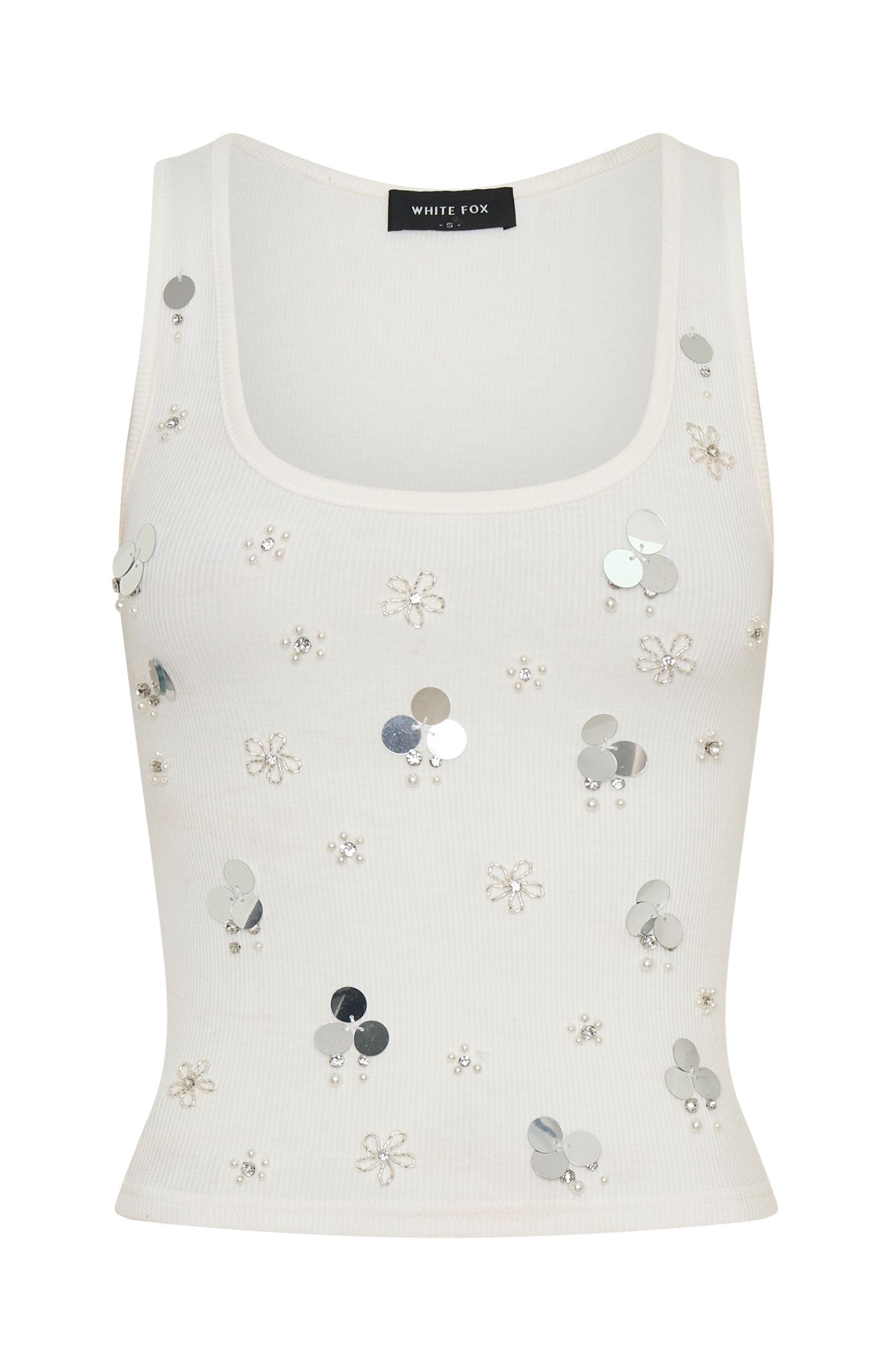 White Fox Dream State Rib Tank White