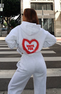 White Fox 11th Street City Girl At Heart Oversized Hoodie Cherry Glaze