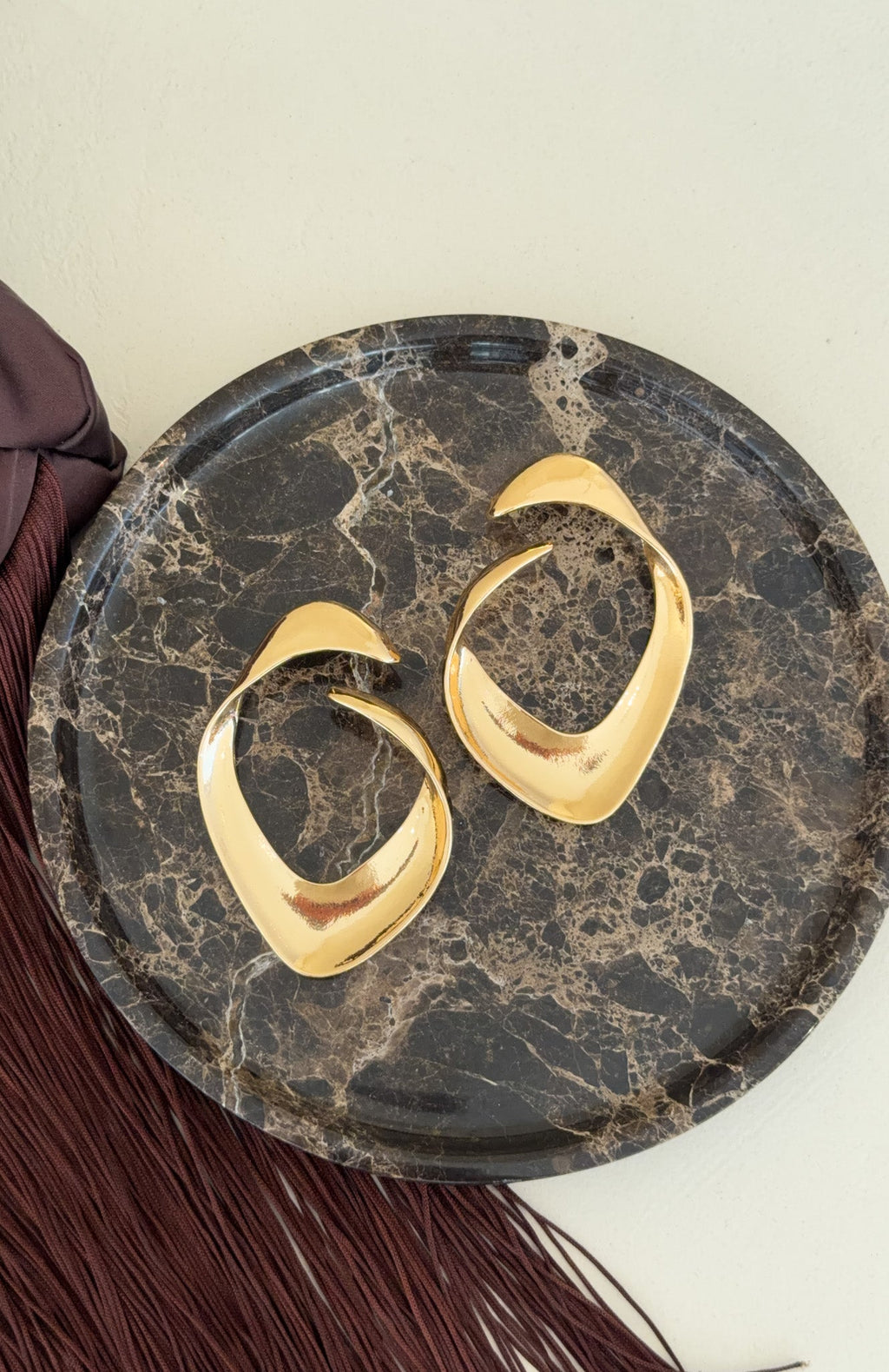 White Fox Jackson Earrings Gold