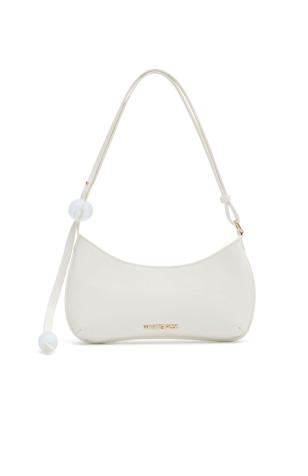 White Fox Lotus Shoulder Bag Cream PU