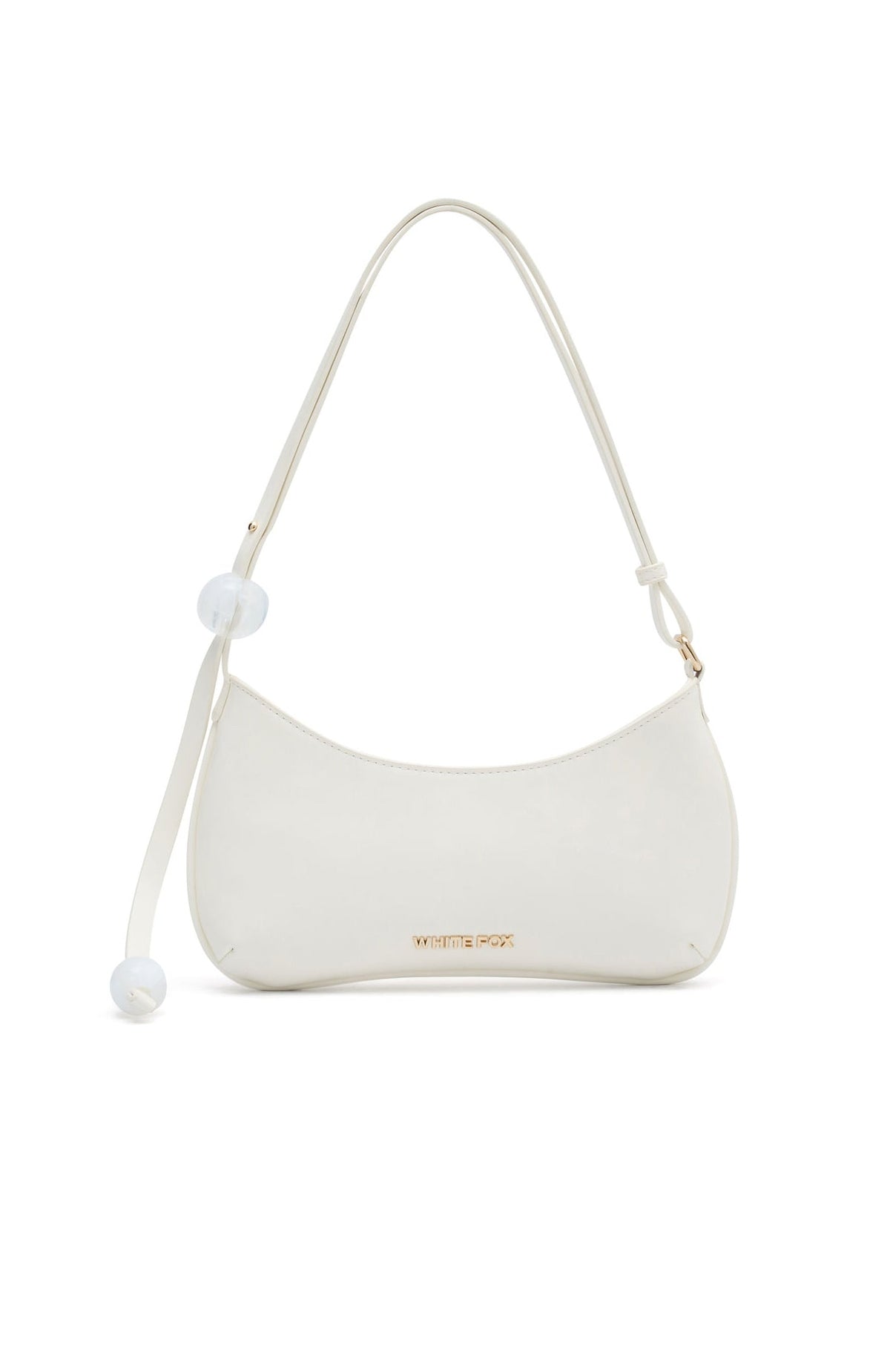 White Fox Lotus Shoulder Bag Cream PU
